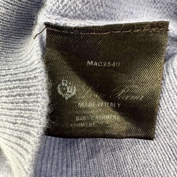 Loro Piana 100% Baby Cashmere Sweater Mens‎ 50IT MED Long Sleeve V Neck Purple - Picture 10 of 14